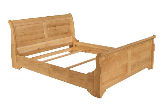 Lit Bateau 160x200 Etienne réalisé en Chêne Massif de style Louis Philippe Campagnard SEULEMENT 1 DISPONIBLE DANS UNE FINITION CHENE NATUREL