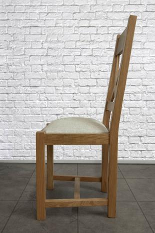 Chaise Olivier réalisée en Chêne massif de style Campagne Assise Tissu