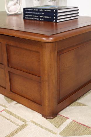 Table Bar Antoine réalisé en Chêne de style Louis Philippe avec 2 tiroirs va et vient