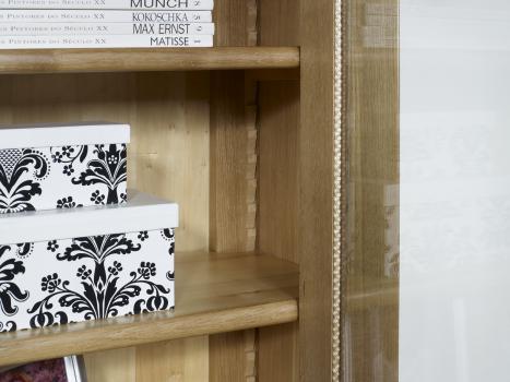 Bibliothèque 2 portes Amaury réalisée en Chêne Massif de style Campagne