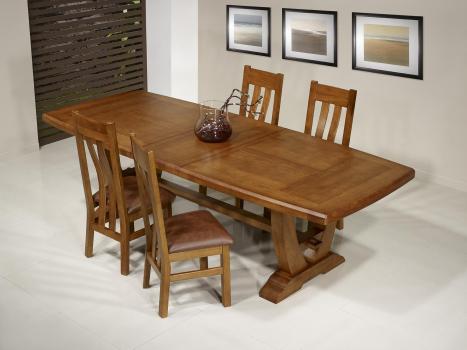 Table Monastère Eliot 220x110 réalisée en Chêne Massif 2 ALLONGES DE 45 CM