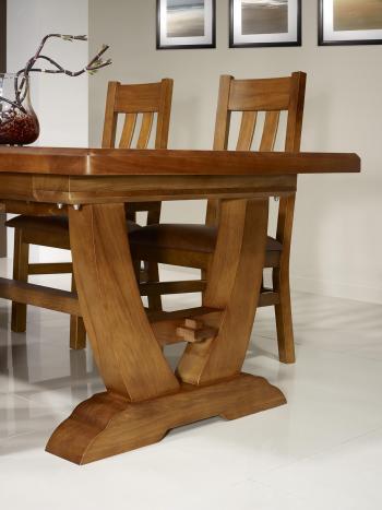 Table Monastère Eliot 220x110 réalisée en Chêne Massif 2 ALLONGES DE 45 CM