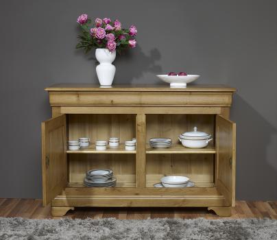 Buffet 2 Portes Mathilde réalisé en Chêne Massif de style Louis Philippe Longueur 130