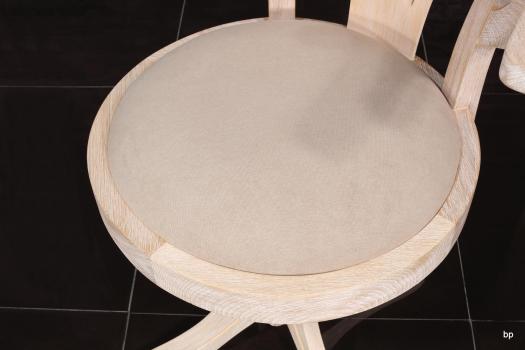 Fauteuil de Bureau Marc réalisé en Chêne Massif PIVOTANT Assise tissu d'ameublement