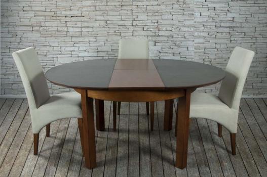 Table ronde Emy réalisée en chene de ligne contemporaine  plateau céramique