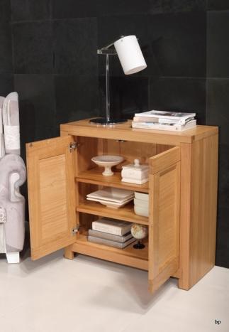 Petit Buffet 2 portes LOANN réalisé en Chêne Massif Contemporain