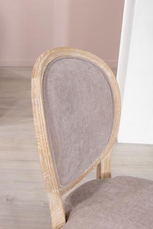 Chaise Simon réalisée en Chêne Massif de style Louis XVI  Tissu boston