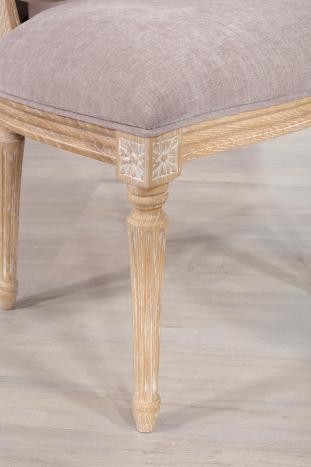 Chaise Simon réalisée en Chêne Massif de style Louis XVI  Tissu boston