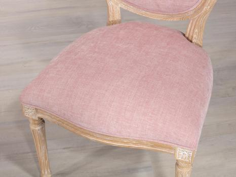 Chaise Simon réalisée en Chêne Massif de style Louis XVI  Tissu boston