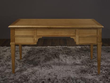 Bureau Ministre 5 tiroirs Jean-Christian, réalisé en Chêne de style Directoire