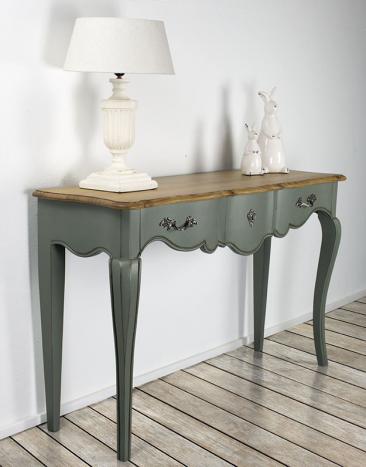 Console Cyrille réalisée en Chêne et merisier de style Louis XV