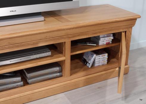 Meubles TV 16/9eme Alexandre réalisé en Chêne Massif de style Louis Philippe  Longueur190 cm