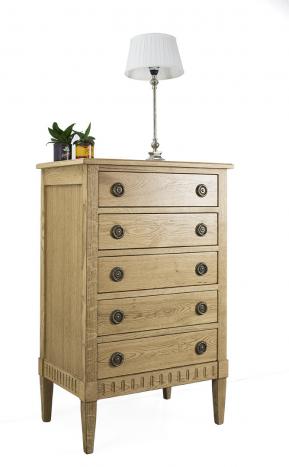 Commode 5 tiroirs Yvan réalisée en Chêne de style Directoire