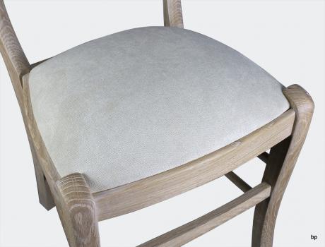 Chaise Jean-Lou en Chêne massif de style Louis Philippe Elastron Boston tofee