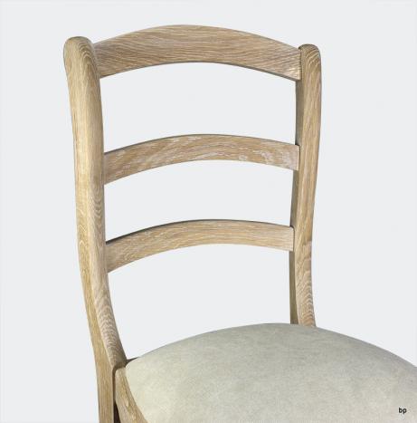 Chaise Jean-Lou en Chêne massif de style Louis Philippe Elastron Boston tofee