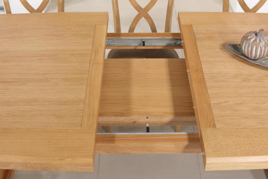 Table Monastère Eliot 220x110 réalisée en Chêne Massif avec 2 ALLONGES 