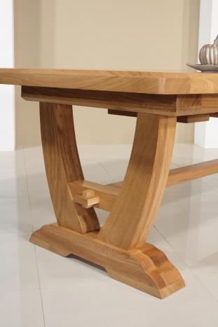 Table Monastère Eliot 220x110 réalisée en Chêne Massif avec 2 ALLONGES 