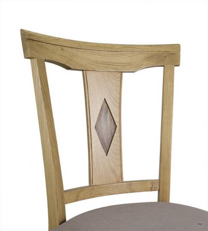 Chaise Arthur réalisée en Chêne Massif de style Louis Philippe Assise tissu aldecco