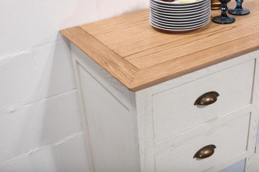 Meuble de métier en Chêne de style Campagne, muticouleur 10 tiroirs et 2 portes