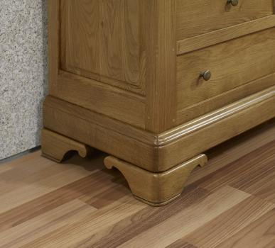 Petite commode 6 tiroirs Ludovic réalisée en chêne massif de style Louis Philippe 
