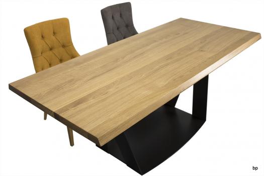 Table rectangulaire Léandre réalisée en Chêne et Métal 160*100
