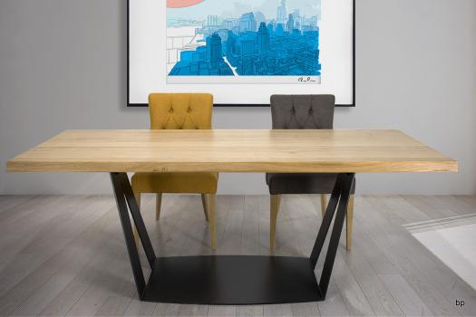 Table rectangulaire Léandre réalisée en Chêne et Métal 160*100