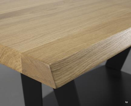 Table rectangulaire Léandre réalisée en Chêne et Métal 160*100