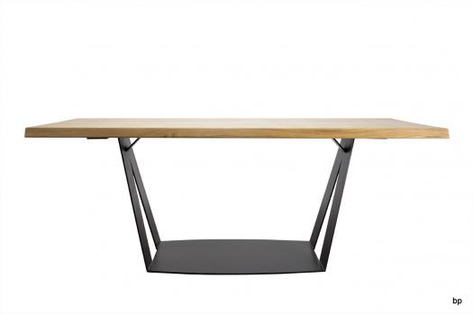 Table rectangulaire Léandre réalisée en Chêne et Métal 160*100