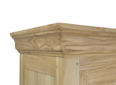 Armoire ou Bonnetière 1 porte Emeric réalisée en Chêne Massif de style Campagne Finition Chêne Brossé Naturel