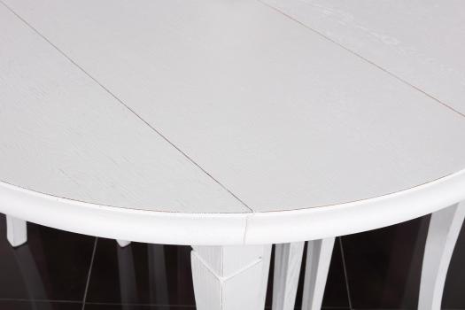 Table ronde à volets  DIAMETRE 120 réalisée en Chêne massif de style Louis Philippe 10 allonges de 40 cm (24 personnes)