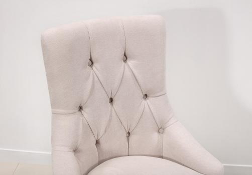 Chaise de séjour Capitonnée, 4 pieds en Chêne Massif