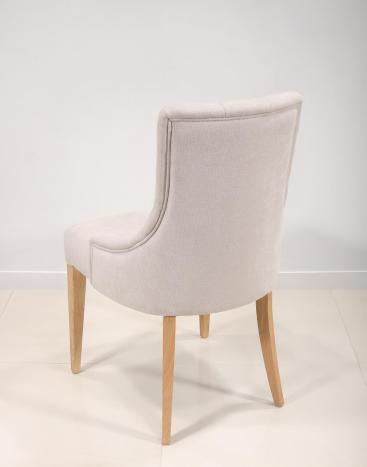 Chaise de séjour Capitonnée, 4 pieds en Chêne Massif