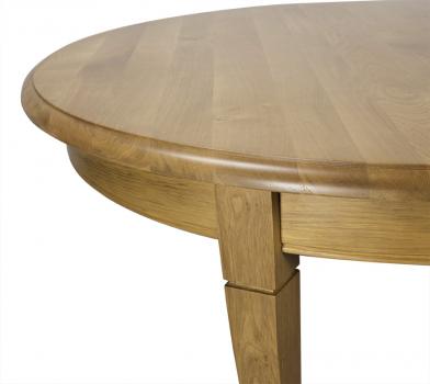 Table ovale Christophe 180*120 réalisée en Chêne Massif de style Louis Philippe 2 allonges incorporées de 40 cm