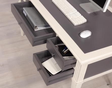 Bureau Ministre Mathilde réalisée en Chêne Massif de style Directoire Bi-color