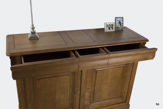 Buffet 2 portes Ethan réalisé en chêne massif de style Louis Philippe 