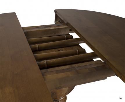 Table ronde pieds central réalisée en Chêne de style Louis Philippe DIAMETRE 110 