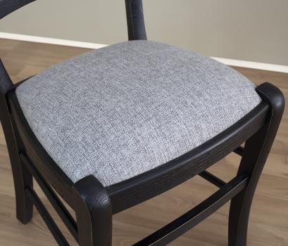 Chaise Jean-Lou en Chêne massif de style Louis Philippe Finition chêne brossé Noir
