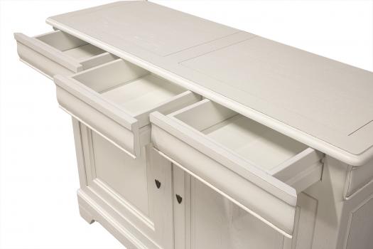  Buffet 2 portes Ethan réalisé en chêne massif de style Louis Philippe 