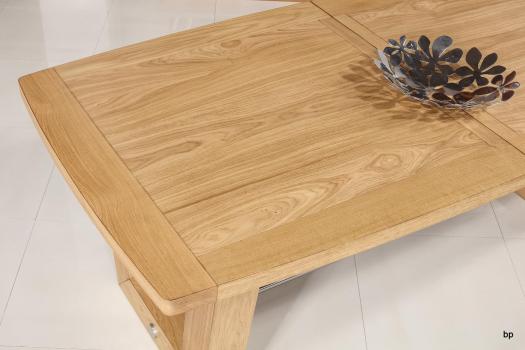 Table rectangulaire Sacha 180x100 réalisée en Chêne Massif 3 allonges de 40 