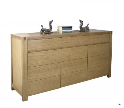 Buffet 3 portes Jean-Lin  réalisé en Chêne de Ligne contemporaine Finition chêne traditionel
