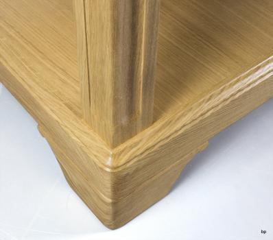 Petite table basse Ines en chêne de style Louis Philippe 1 tiroir