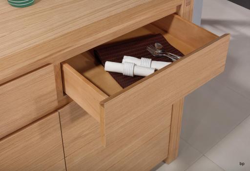 Buffet 3 portes Jean-Lin  réalisé en Chêne de Ligne contemporaine Finition chêne Brossé 