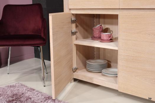 Buffet 2 portes Jean-Lin  réalisé en Chêne de Ligne contemporaine