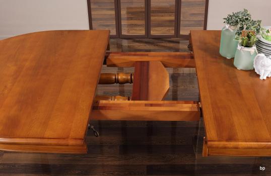 Table ovale 170x110, réalisée en Chêne massif de style Louis Philippe avec 3 allonges de 40 cm Chêne doré patine antiquaire  BONNE AFFAIRE 1 DISPONIBLE