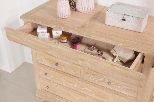 Commode 7 tiroirs Mathilde réalisée en Chêne Massif de style Louis Philippe