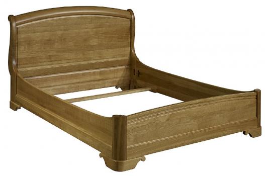 Lit Paul 180x200 en Chêne Massif de style Louis Philippe Finition chêne ciré