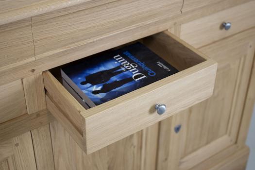 Buffet Hugo 3 portes 6 tiroirs, réalisé en Chêne Massif de style Louis Philippe