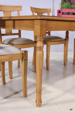 Table Rectangulaire 160*100 en Chêne massif de style Louis Philippe 2 allonges de 40 cm 