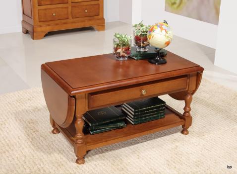 Table basse à volets Jean réalisée en Chêne massif de style Louis Philippe 