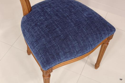 Chaise Simon réalisée en Chêne Massif de style Louis XVI Finition Brossé doré patiné